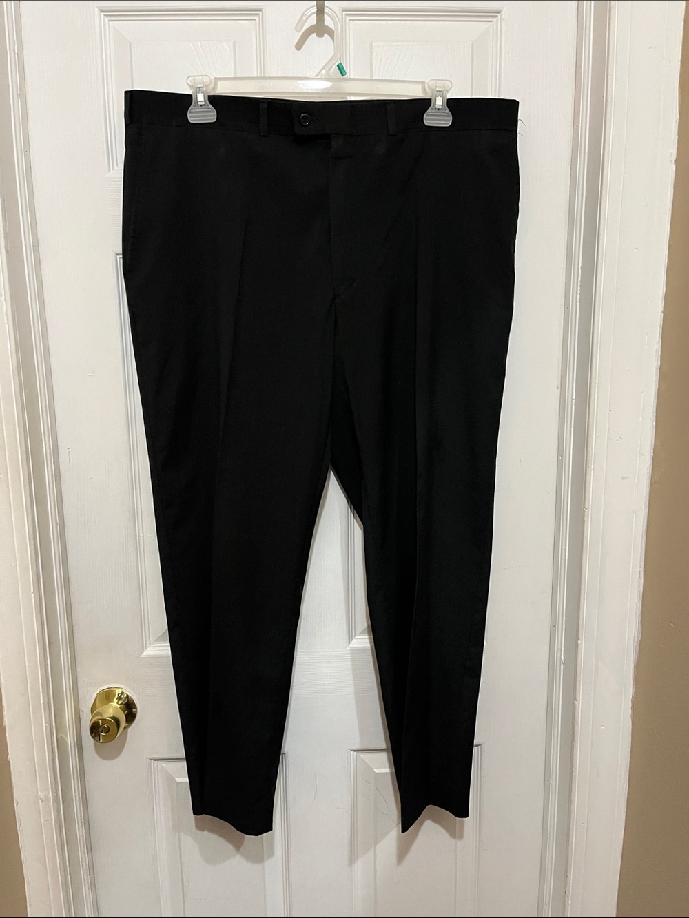 DKNY Black Men's Dress Pants - Straight Tailored Cut